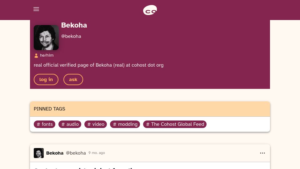 Screenshot of cohost.org: Quake 1 potential original font