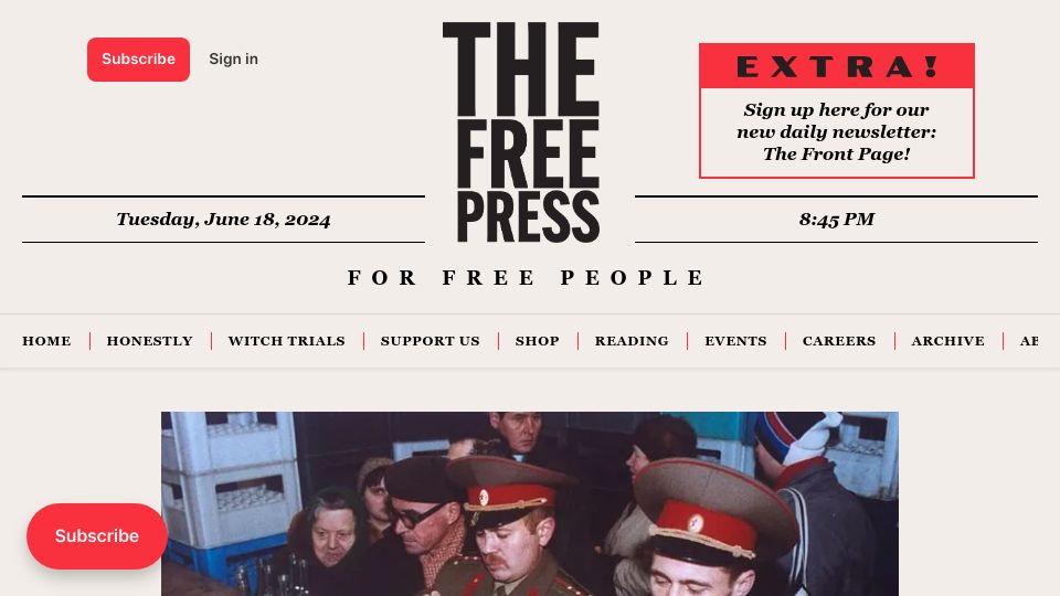 Screenshot of thefp.com: Niall Ferguson: We're All Soviets Now