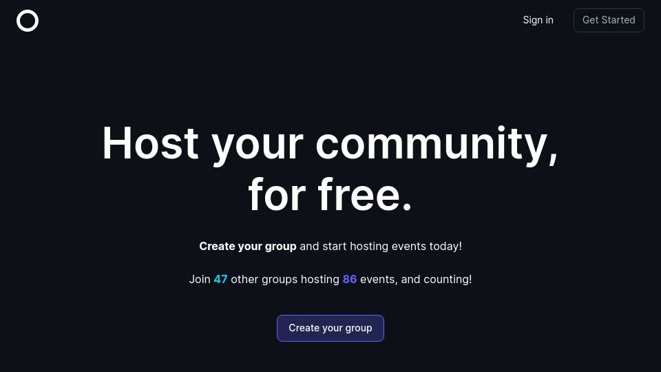 Screenshot of radius.to: Show HN: Radius – A Meetup.com alternative