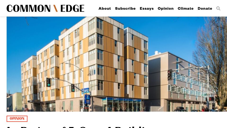 Screenshot of commonedge.org: In Praise of 5-Over-1 Buildings (2019)