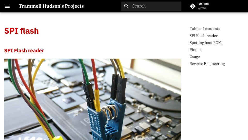 Screenshot of trmm.net: SPI Flash