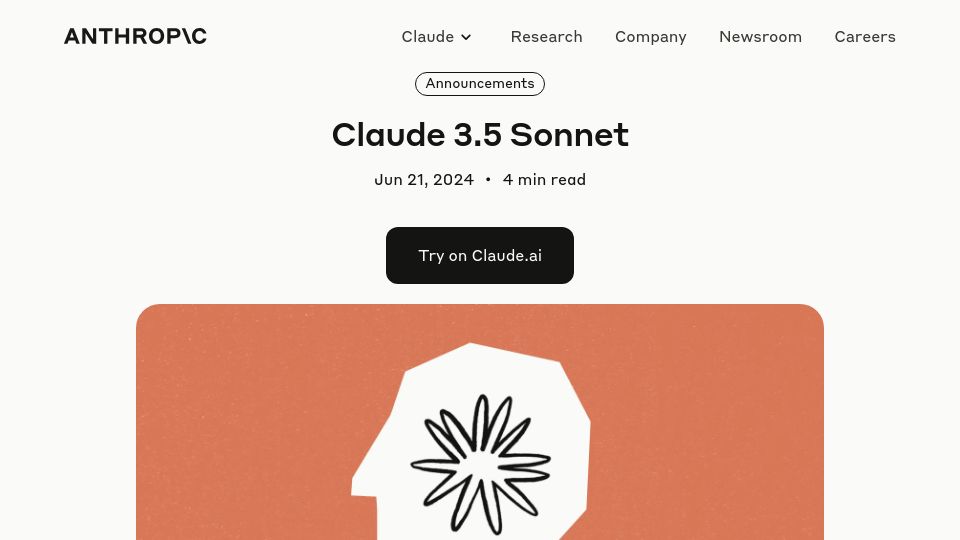 Screenshot of anthropic.com: Claude 3.5 Sonnet