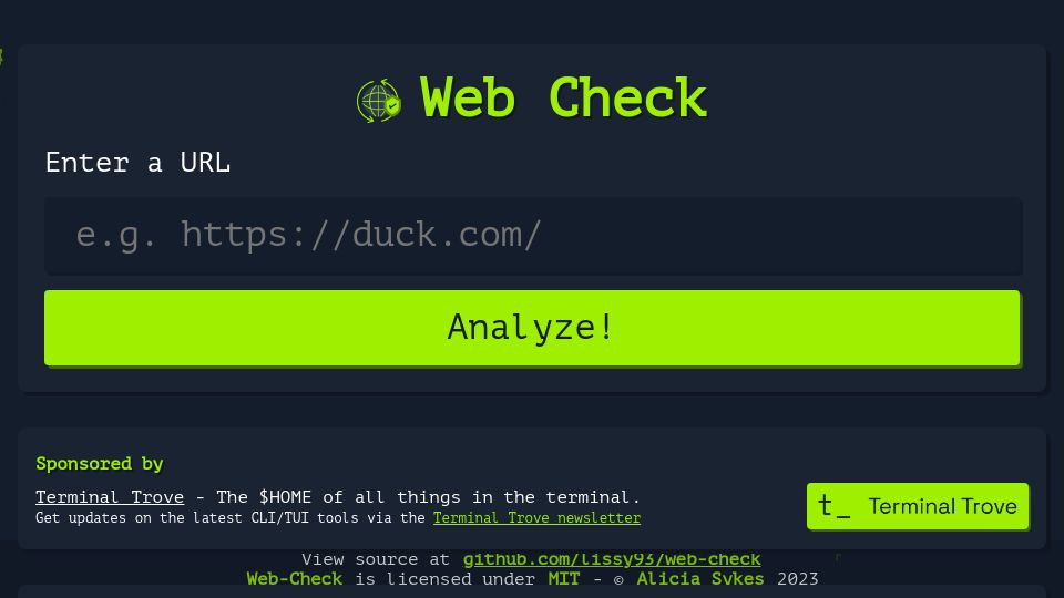 Screenshot of v1.web-check.xyz: Show HN: I made tool that let's you see everything about any website