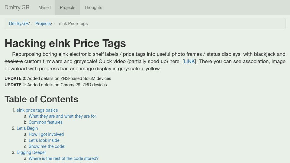 Screenshot of dmitry.gr: Hacking eInk Price Tags (2021)