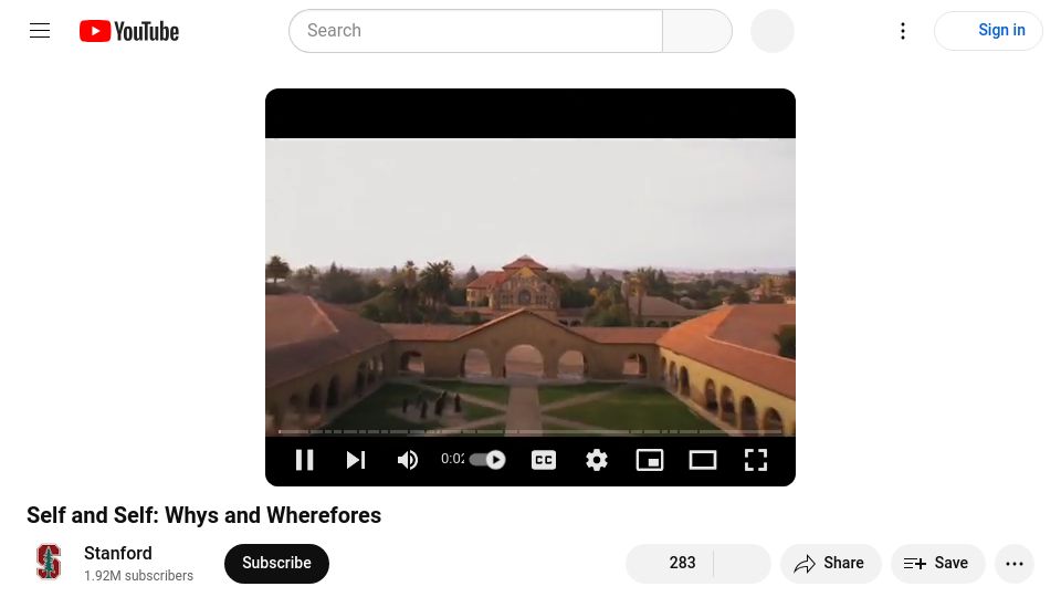 Screenshot of youtube.com: Self and Self: Whys and Wherefores (2009) [video]