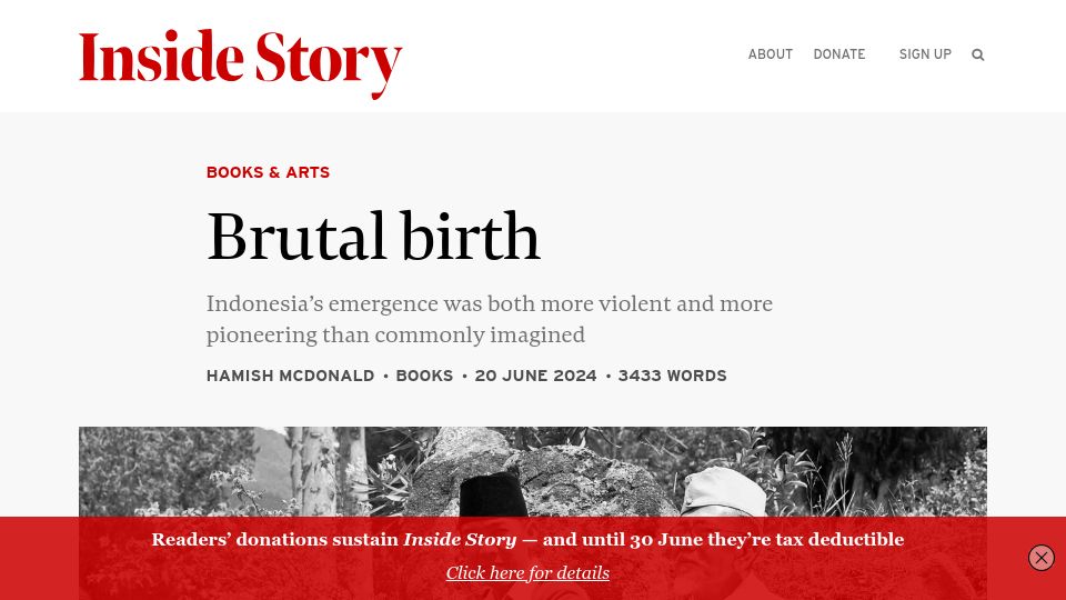 Screenshot of insidestory.org.au: Indonesia’s Emergence
