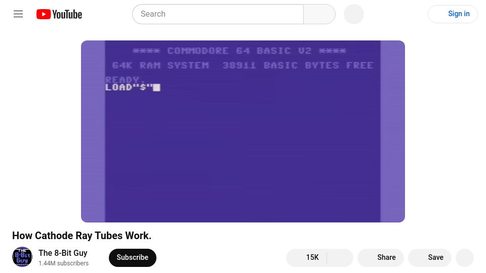 Screenshot of youtube.com: How Cathode Ray Tubes Work [video]