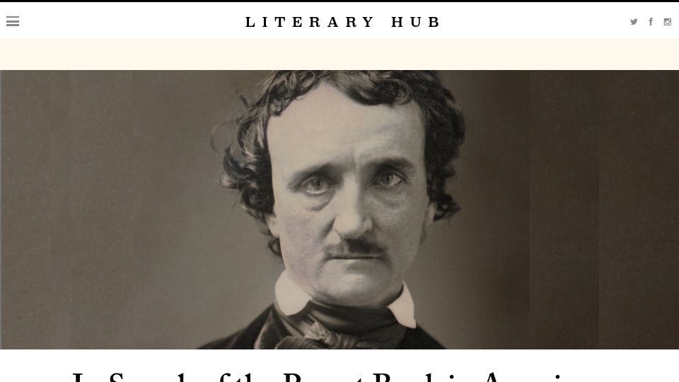 Screenshot of lithub.com: The rarest book in American literature: Poe's Tamerlane