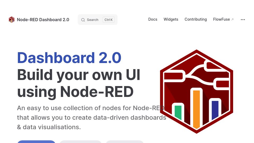 Screenshot of dashboard.flowfuse.com: Dashboard and UIs for Node-Red