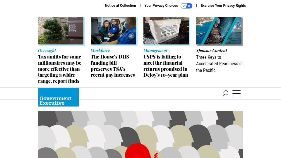 Screenshot of govexec.com: Federal whistleblowers are entitled to damages of missed future pay, court rules