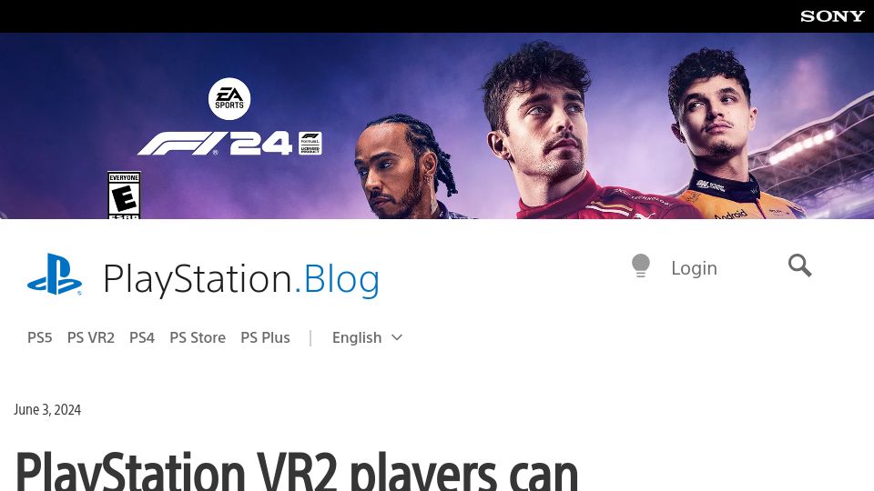 Screenshot of blog.playstation.com: Playstation VR2 players can access games on PC with adapter starting on August 7