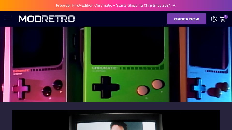 Screenshot of modretro.com: ModRetro
