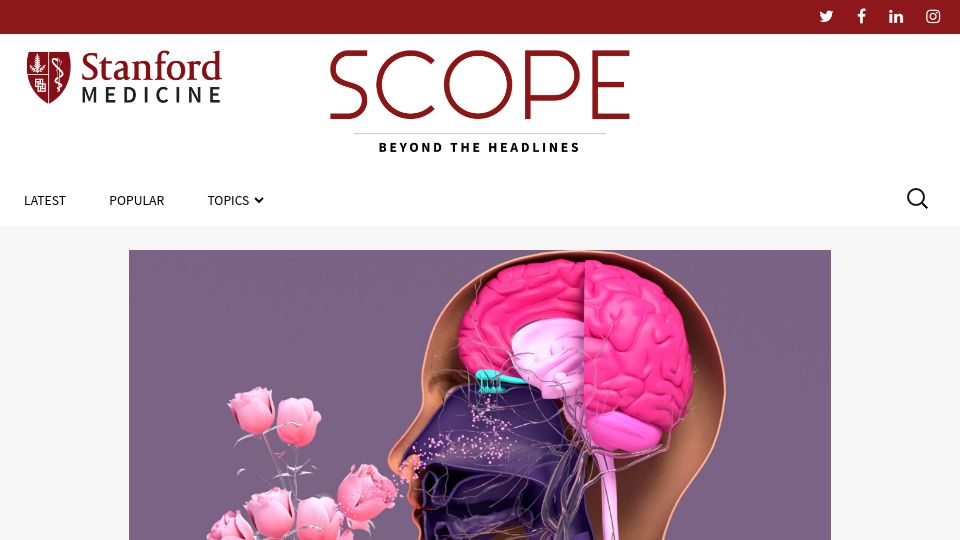 Screenshot of scopeblog.stanford.edu: Scents and memories at the hospital (2019)