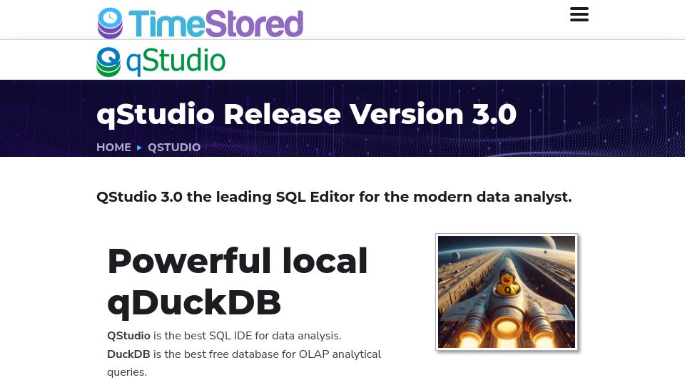 Screenshot of timestored.com: Show HN: 10 Years to Build a Free SQL Editor