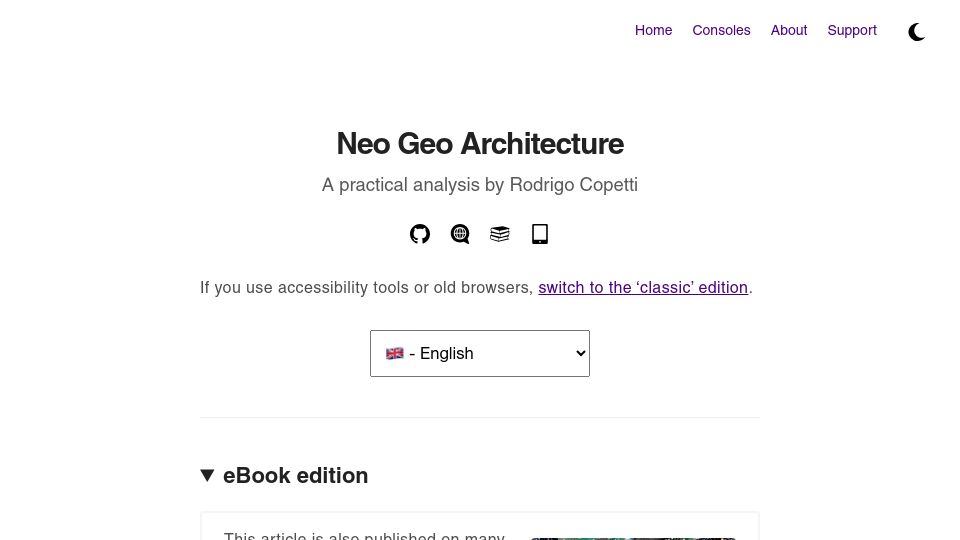 Screenshot of copetti.org: Neo Geo Architecture: A practical analysis