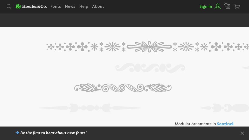 Screenshot of typography.com: Text for Proofing Fonts (2020)