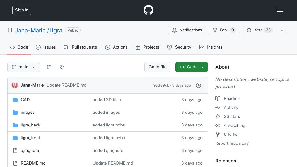 Screenshot of github.com: Ligra – an open source image projector based off of flea marked parts