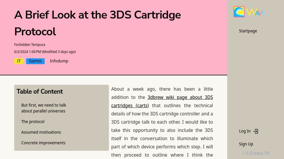 Screenshot of blog.winter-software.com: A Brief Look at the 3DS Cartridge Protocol