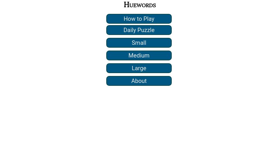 Screenshot of huewords.snellman.net: Show HN: Huewords, a Word and Logic Puzzle