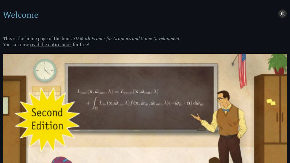 Screenshot of gamemath.com: 3D Math Primer for Graphics and Game Development (2011)