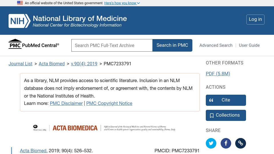 Screenshot of ncbi.nlm.nih.gov: Secret Hand Gestures in Paintings (2019)