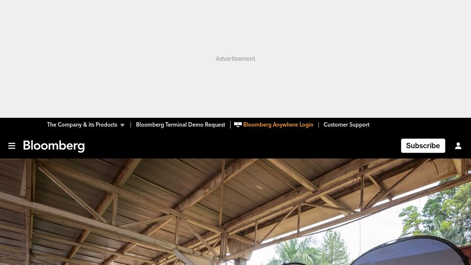 Screenshot of bloomberg.com: Uganda's surveillance state is built on national ID cards