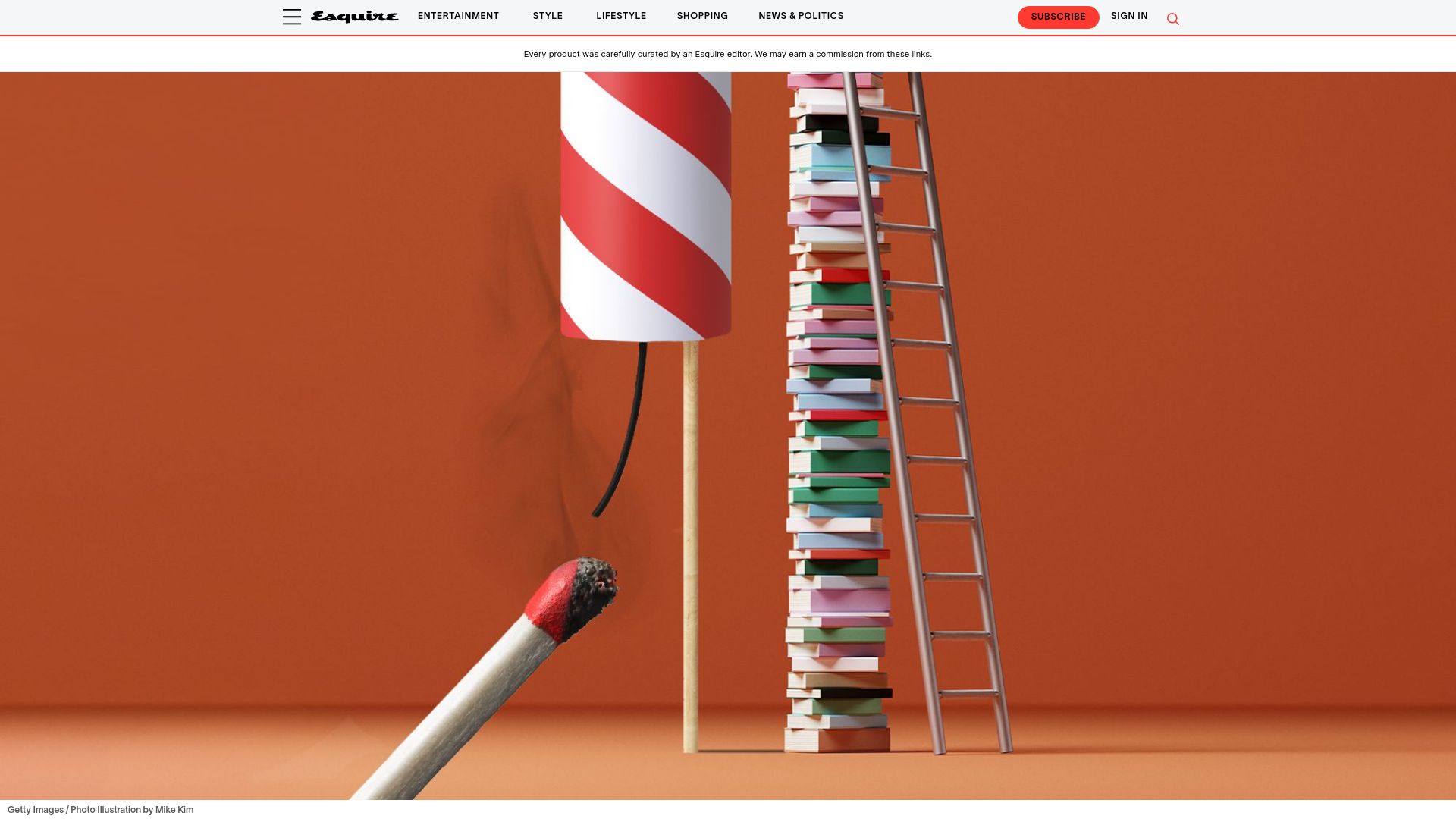 Screenshot of esquire.com: Why are debut novels failing to launch?