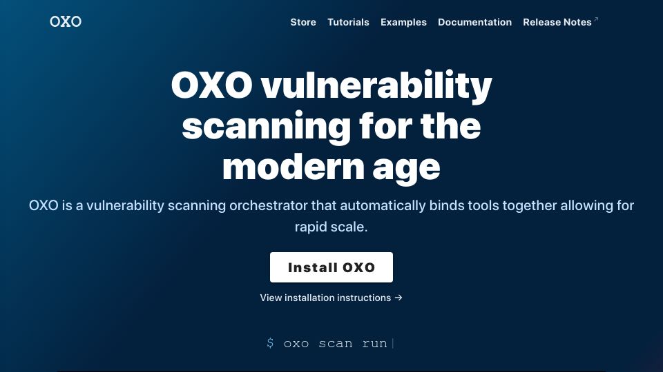 Screenshot of oxo.ostorlab.co: An open source vuln scanner in Python: OXO