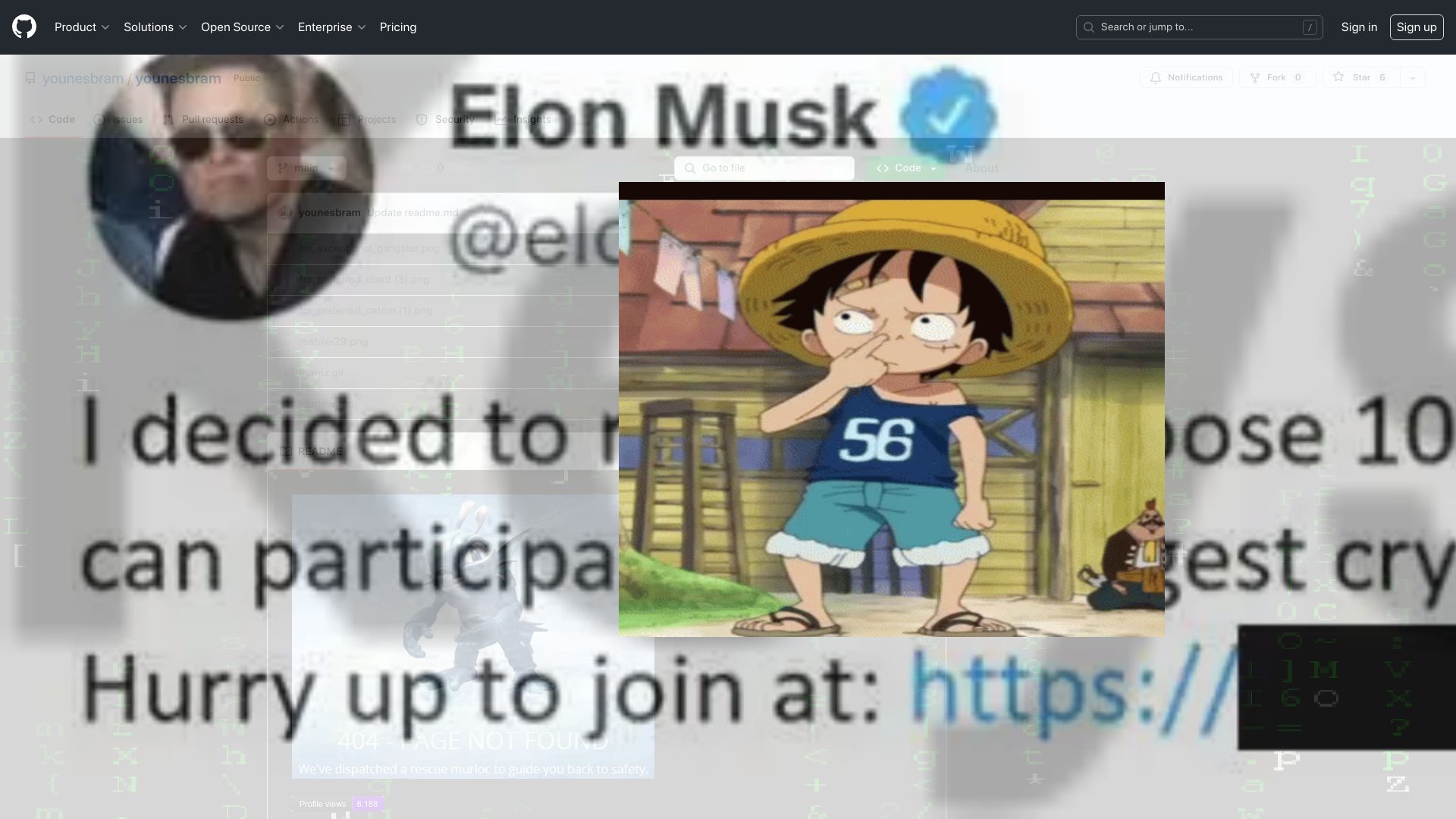 Screenshot of github.com: Content Injection Attack on GitHub