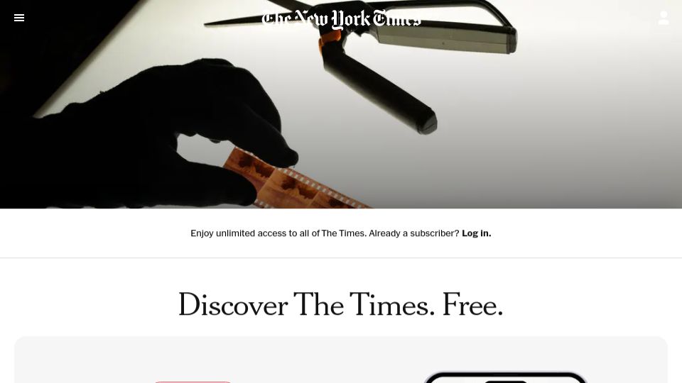 Screenshot of nytimes.com: The Lost Art of the Negative