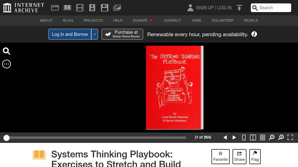 Screenshot of archive.org: Systems Thinking Playbook (1995)