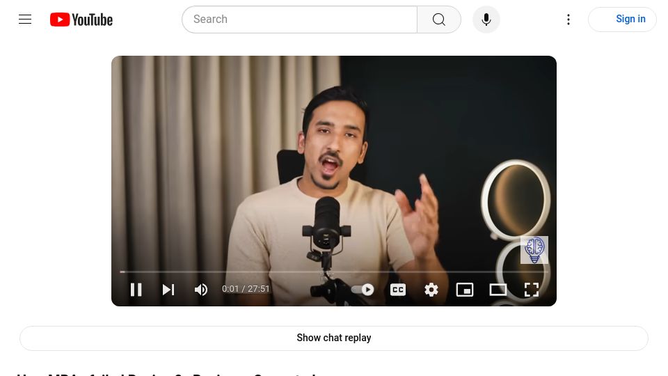 Screenshot of youtube.com: How MBAs failed Boeing: Business Case study [video]