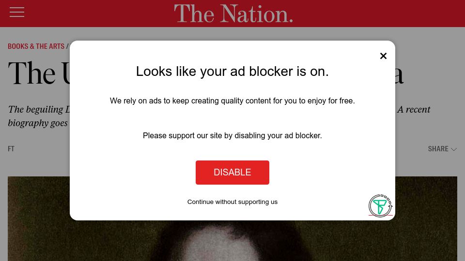 Screenshot of thenation.com: The Uses and Misuses of Spinoza