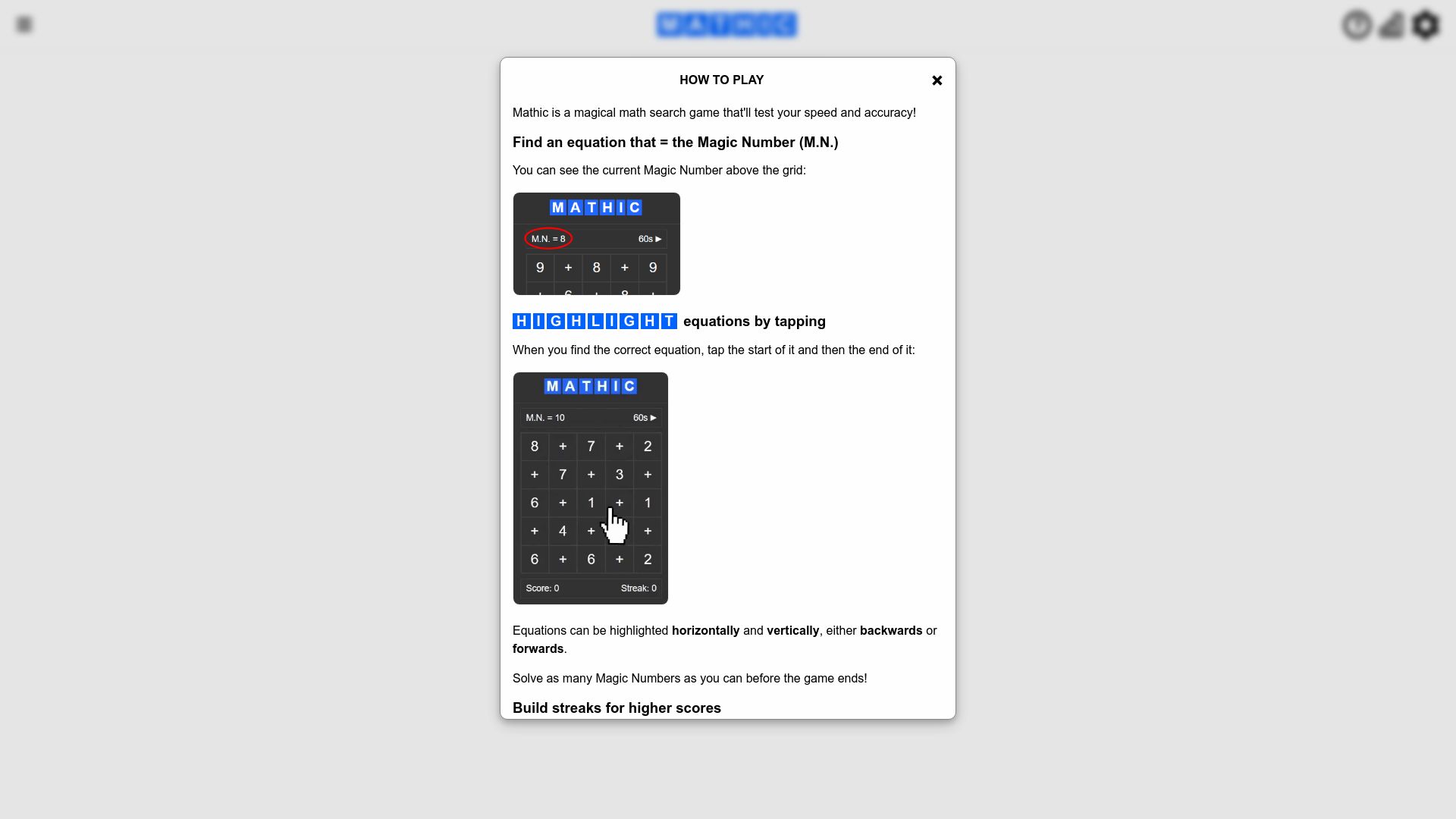 Screenshot of worchle.com: Show HN: I made a web game that makes practicing basic arithmetic fun