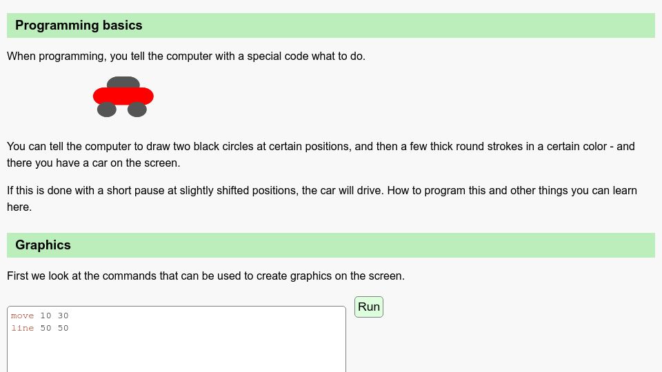 Screenshot of easylang.online: Show HN: Programming Is Easier Than Most People Think