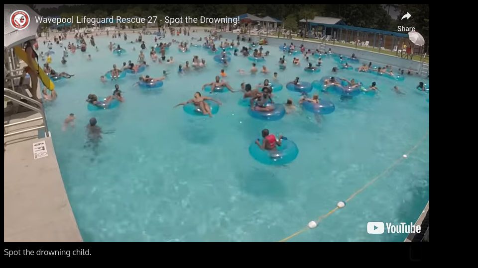 Screenshot of spotthedrowningchild.com: Spot the Drowning Child (2015)