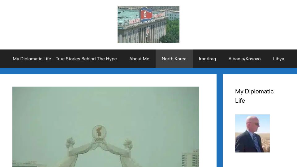 Screenshot of mydiplomaticlife.com: Three years in North Korea as a foreigner (2021)