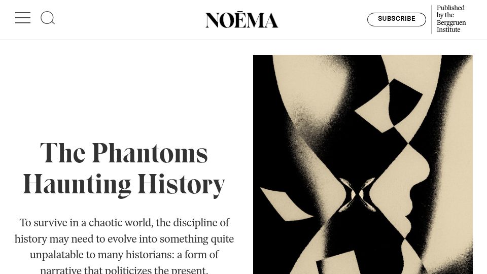 Screenshot of noemamag.com: The Phantoms Haunting History