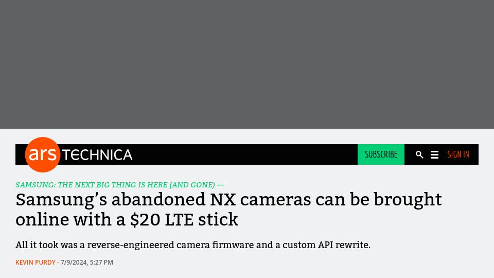 Screenshot of op-co.de: Samsung's abandoned NX cameras can be brought online with a $20 LTE stick