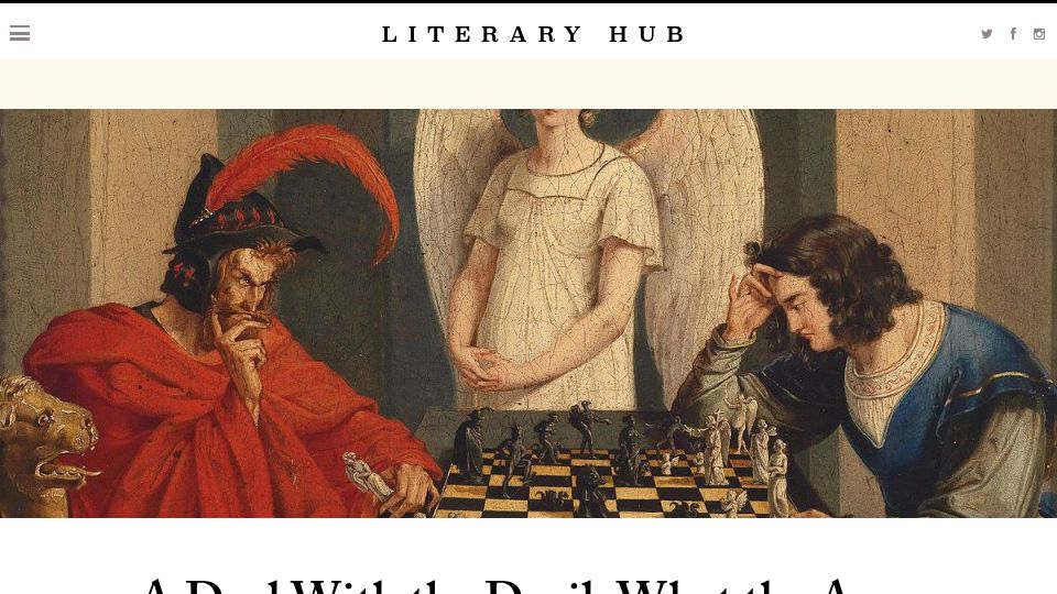 Screenshot of lithub.com: A Deal with the Devil