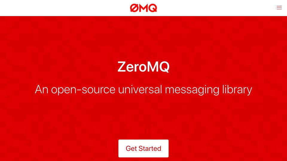 Screenshot of zeromq.org: ZeroMQ: High-Performance Concurrency Framework