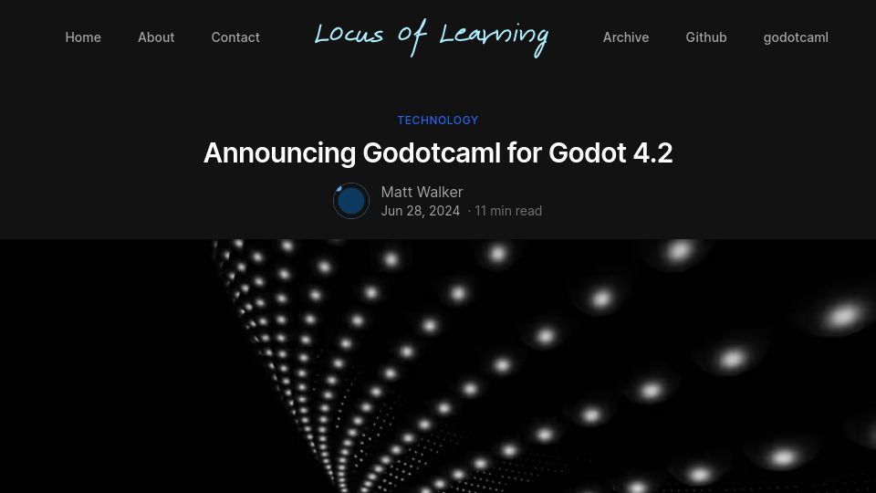 Screenshot of fizzixnerd.com: Godotcaml for Godot 4.2