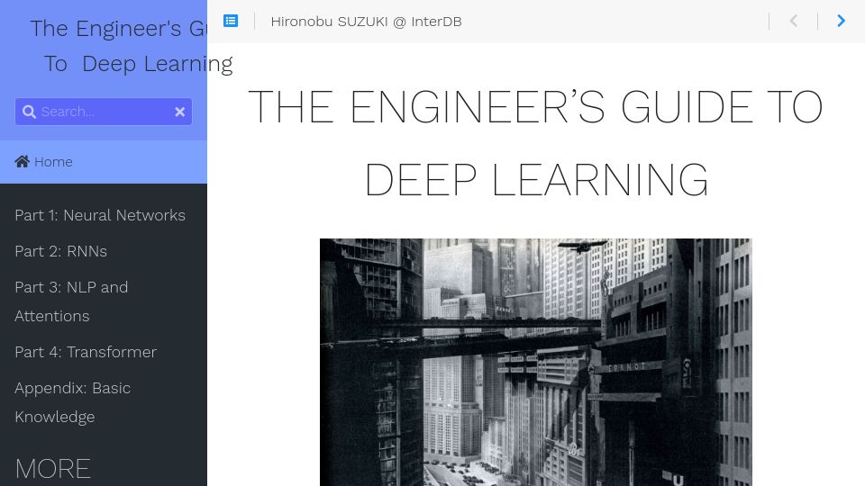 Screenshot of interdb.jp: The Engineer’s Guide to Deep Learning: Understanding the Transformer Model
