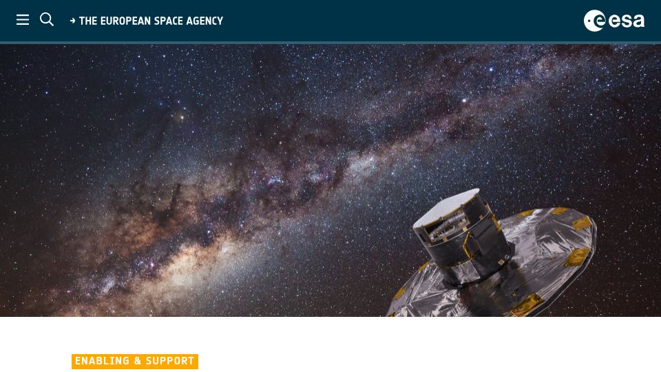 Screenshot of esa.int: Double trouble: ESA's Gaia hit by micrometeoroid and solar storm