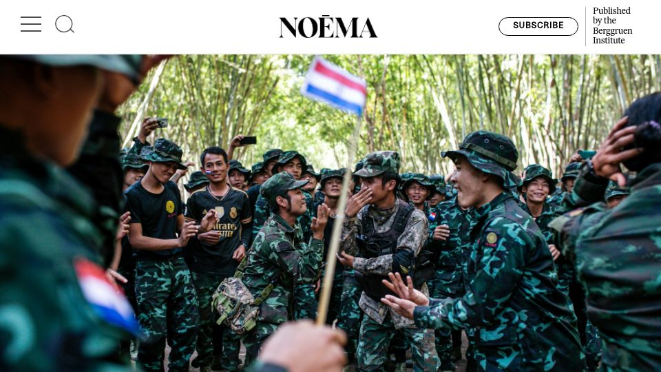 Screenshot of noemamag.com: A Journey into Rebel-Held Myanmar
