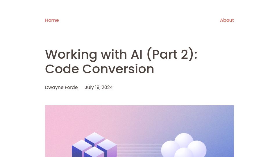 Screenshot of blog.withmantle.com: Converting Codebases with LLMs