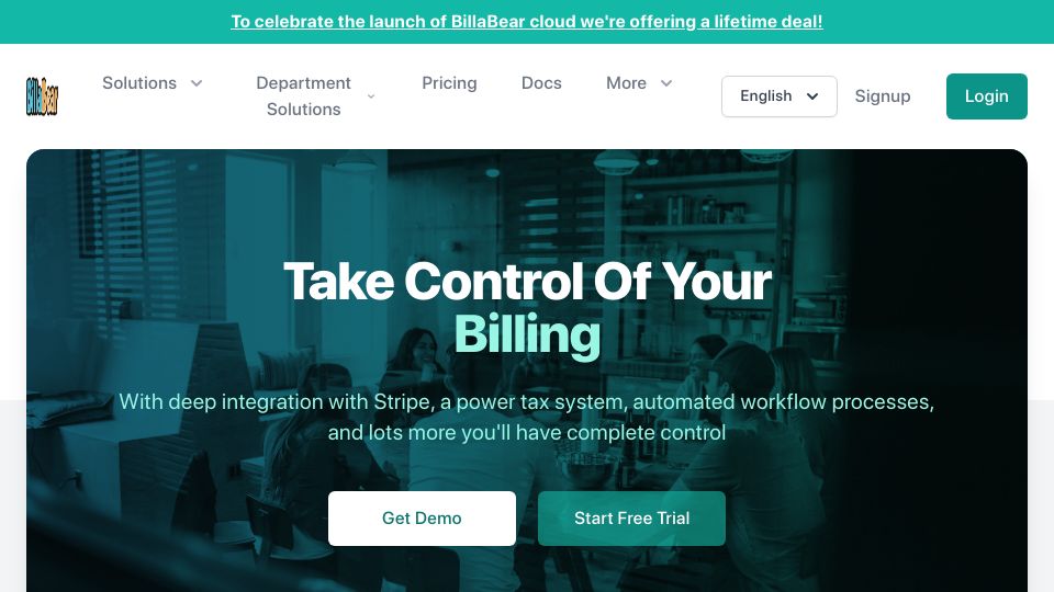 Screenshot of billabear.com: Show HN: A source-available billing system I've spent 18 months building