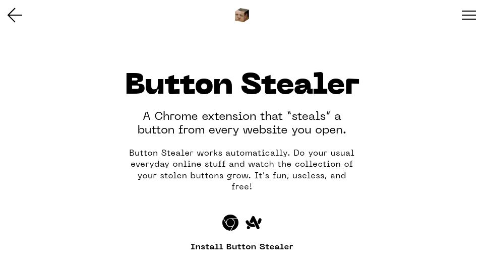 Screenshot of anatolyzenkov.com: Button Stealer