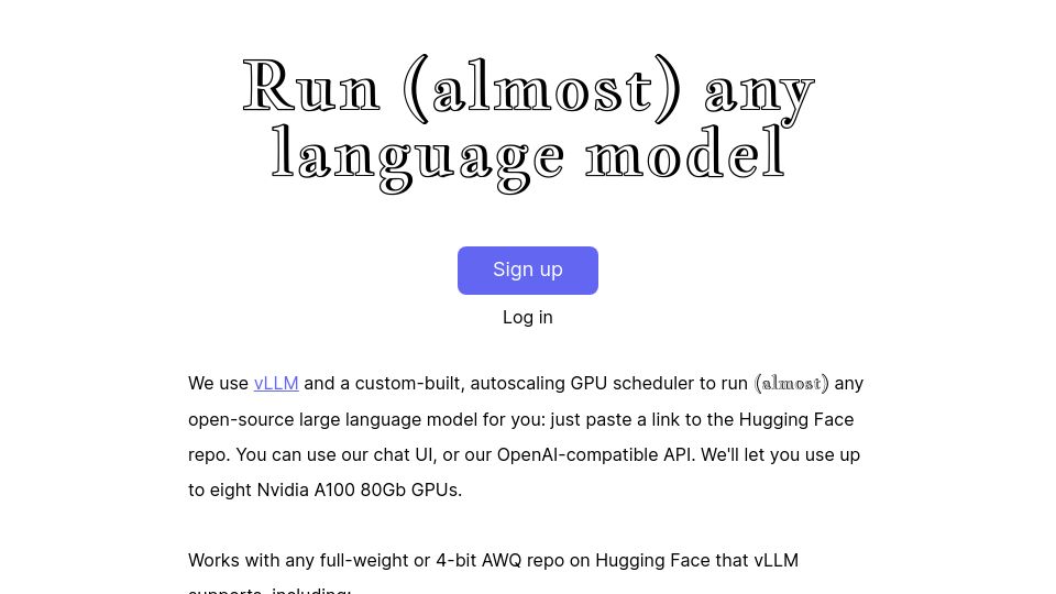 Screenshot of glhf.chat: Show HN: We made glhf.chat – run almost any open-source LLM, including 405B