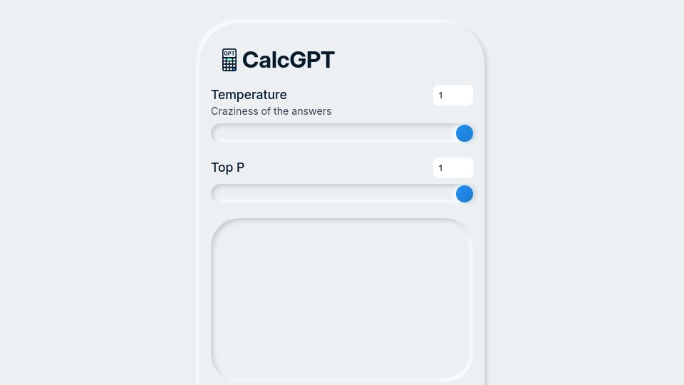 Screenshot of calcgpt.io: CalcGPT